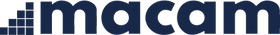 Macam logo in blue colour on white background