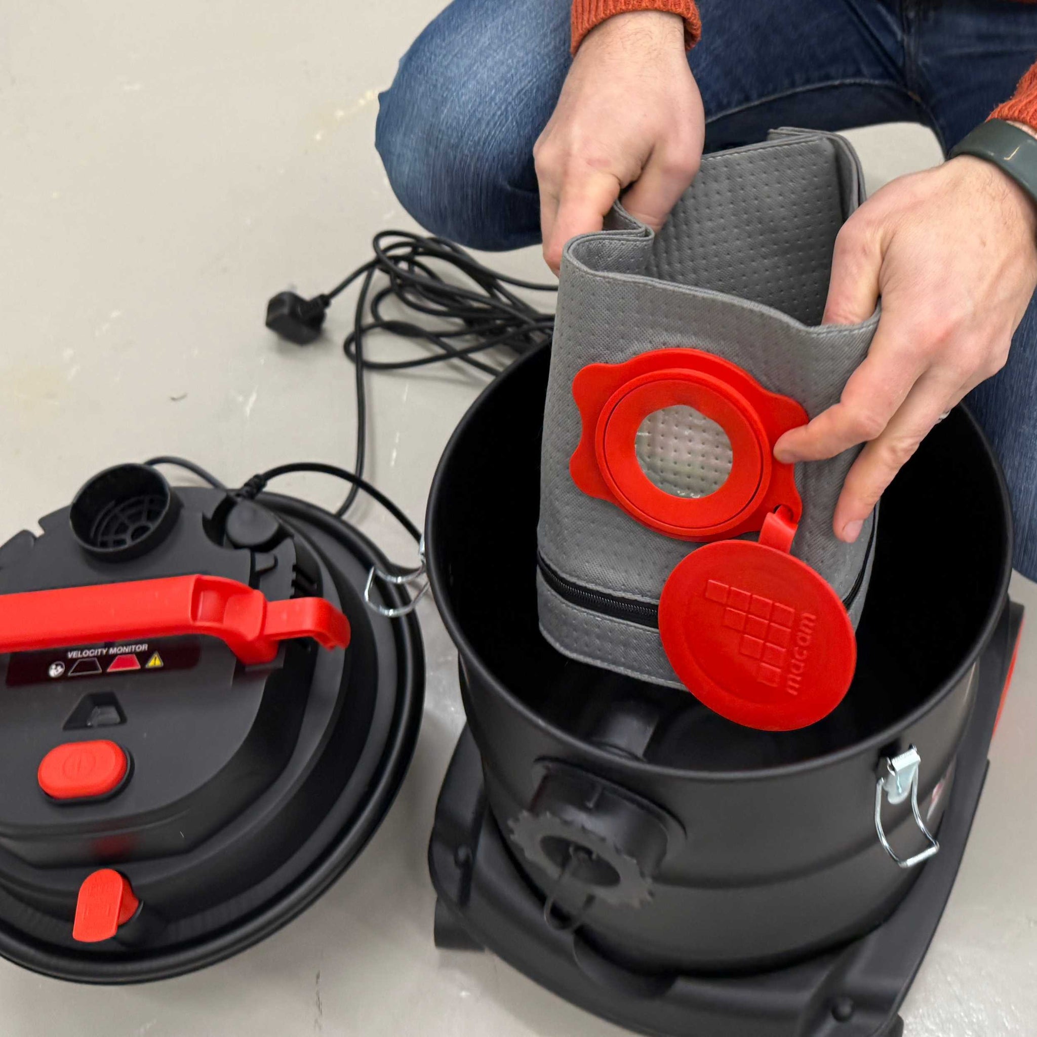Reusable dust bag for Trend T32 dust extractors