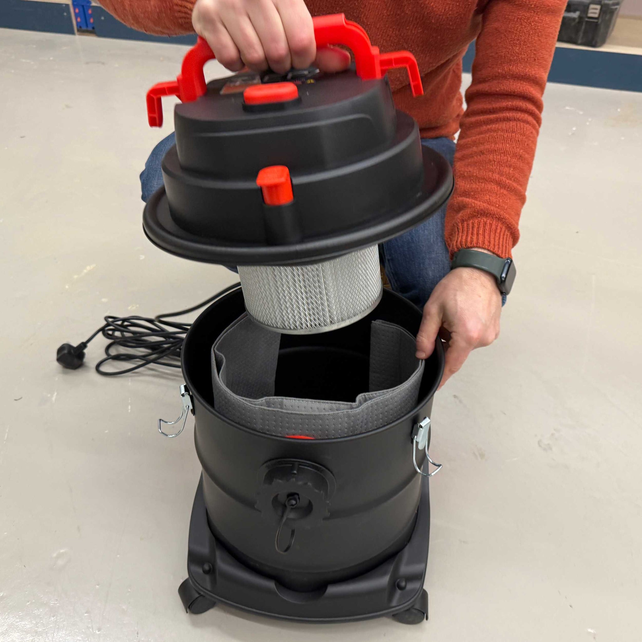 Reusable dust bag for Trend T32 dust extractors