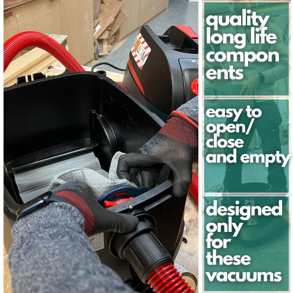 Reusable dust bag for Metabo, Starmix, 3M and BTI dust extractors