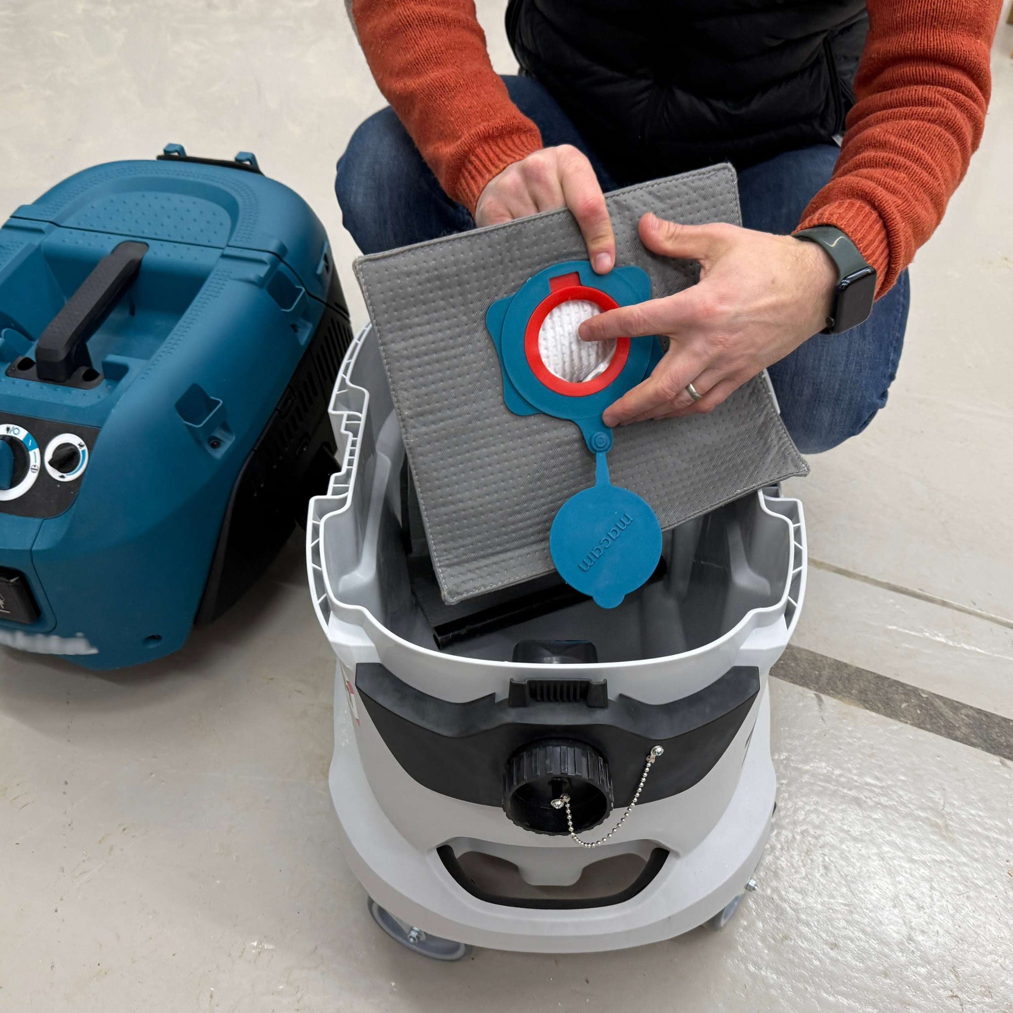 Filtro Aspirazione Legno Macam Sacchetto Filtrante Riutilizzabile Per Aspirapolvere Makita VC3011 VC3012 - Fino A 500 Utilizzi Macam Sacchetto Polvere - Foto 6