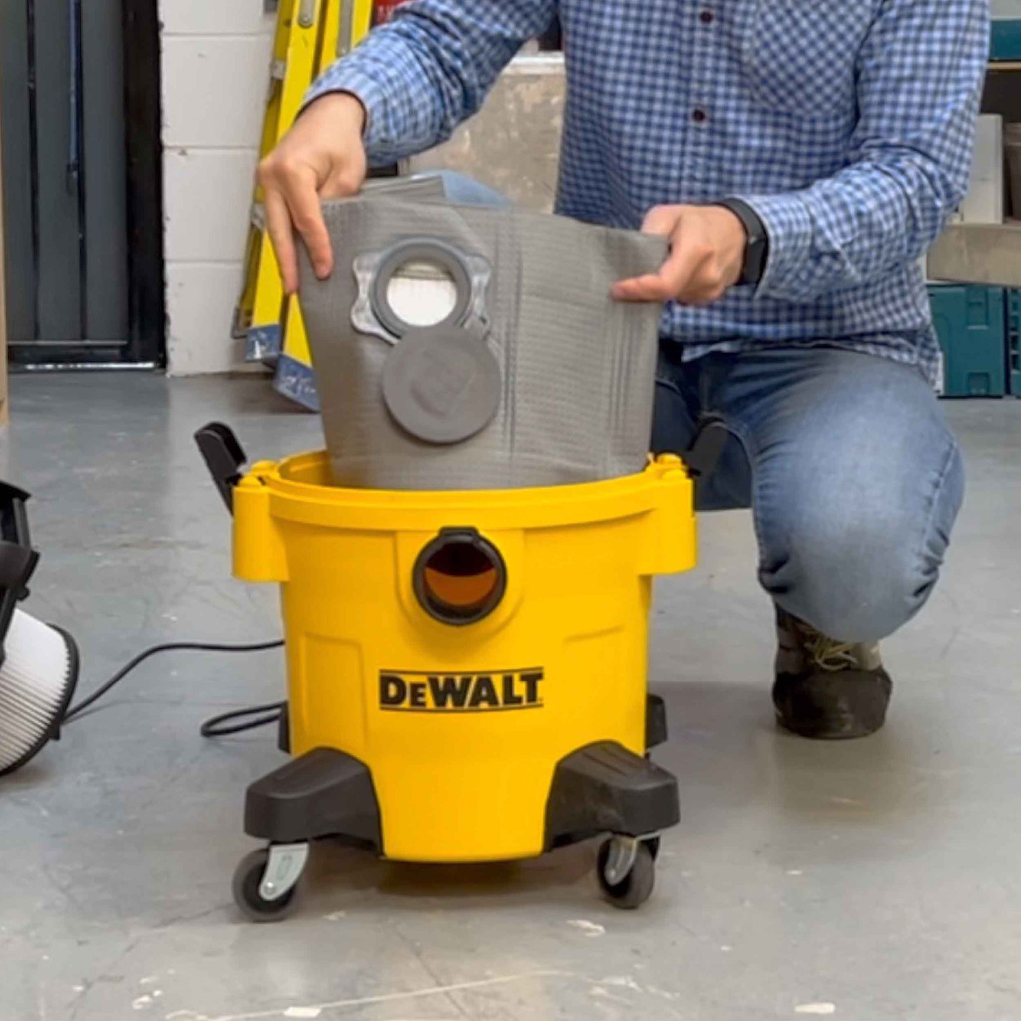 Reusable dust bag for DeWalt, Vacmaster, Einhell and Titan